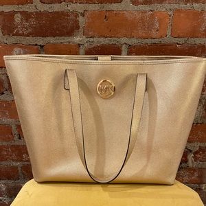 GOLD SHIMMER MICHAEL KORS TOTE